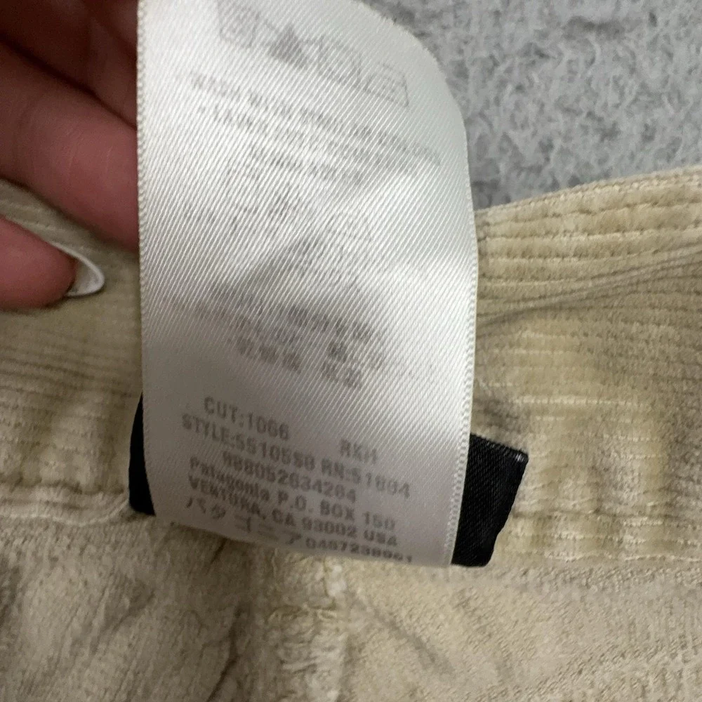 Patagonia Pants Mens 33x31 Beige Organic Cotton Corduroy Stretch 5-Pocket